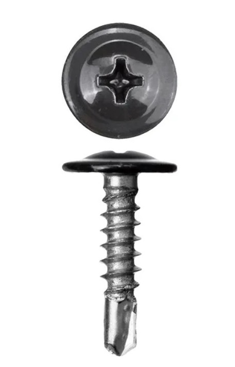 Саморез ММ пш сверло 4,2*19  RAL-9005 (черный) (50шт)
