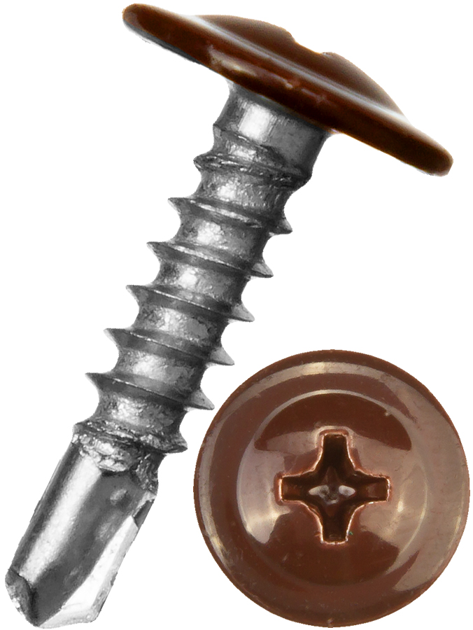 Саморез ММ пш сверло 4,2*19  RAL-8017 (шоколад) (50шт)